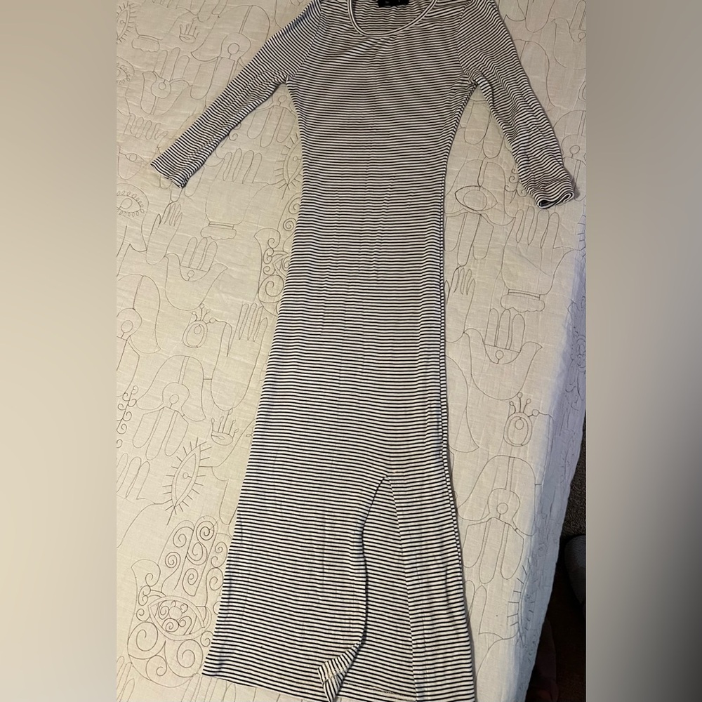 Iris Black and White Striped Top